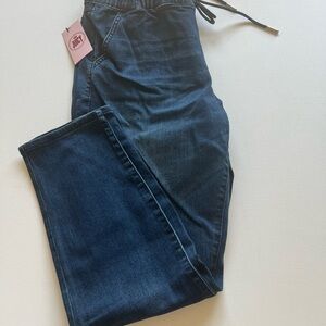 NWT Juicy Couture Black Stretch Denim Skinny Elastic Waist‎ Jeans Size 14 (E4)